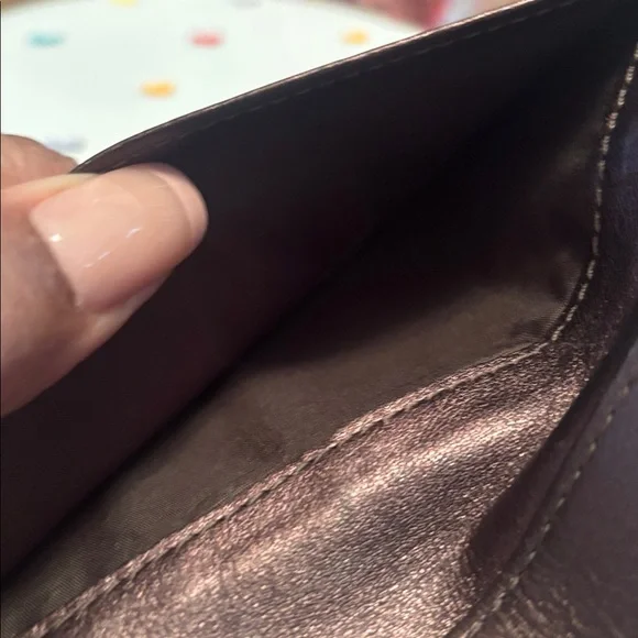 Vintage EUC Coach signature monogram Checkbook Cover case with unbranded Pen - Picture 4 of 12